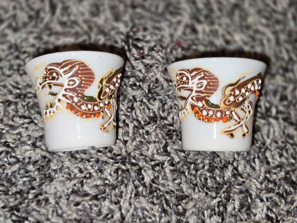 enamal bone China tea cups